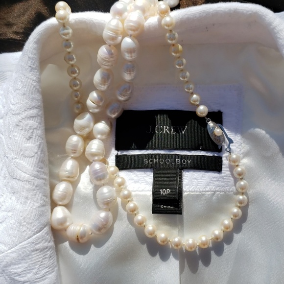 NWOT J. Crew 10P White Tapestry Schoolboy Jacket! - Picture 8 of 8